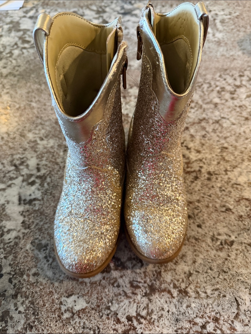 Glitter Mid-Calf Toddler Boots - Gold